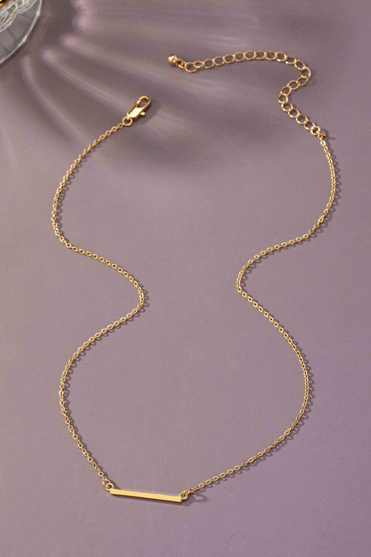 Delicate Horizontal Bar Necklace - Balance