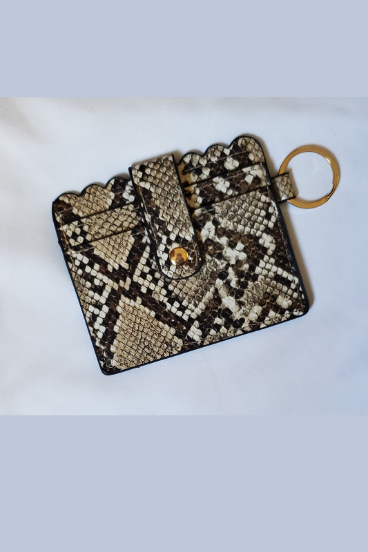 Wallet and ID holder - Snakeskin print