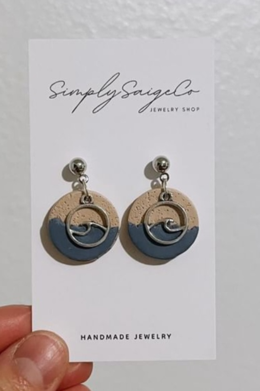 Simply Saige Silver Wave Dangles