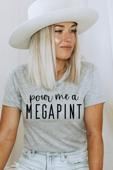 Pour Me a Megapint Tee - Heather Gray