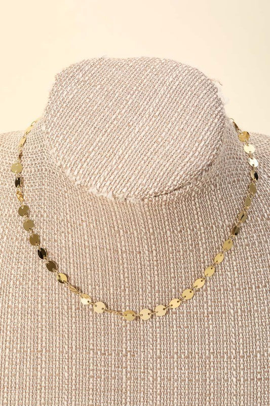 Coin Chain Link Necklace