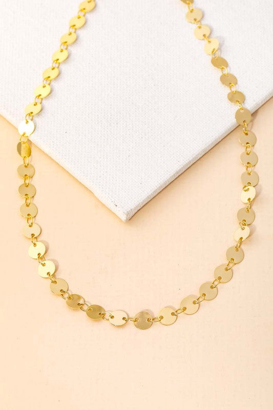 Coin Chain Link Necklace