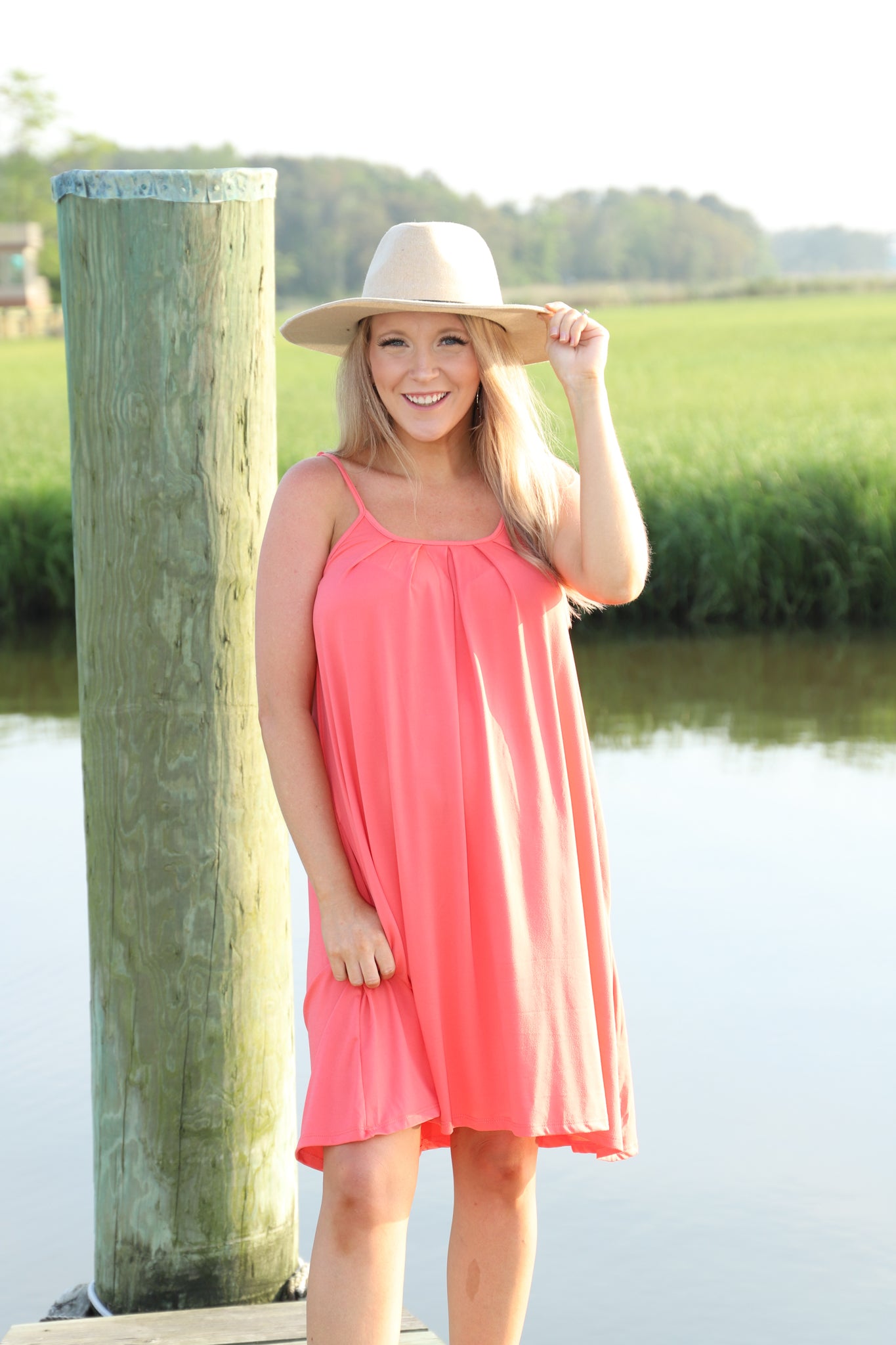 Pleats Detailed Dress with Pocket and Strap - Siesta