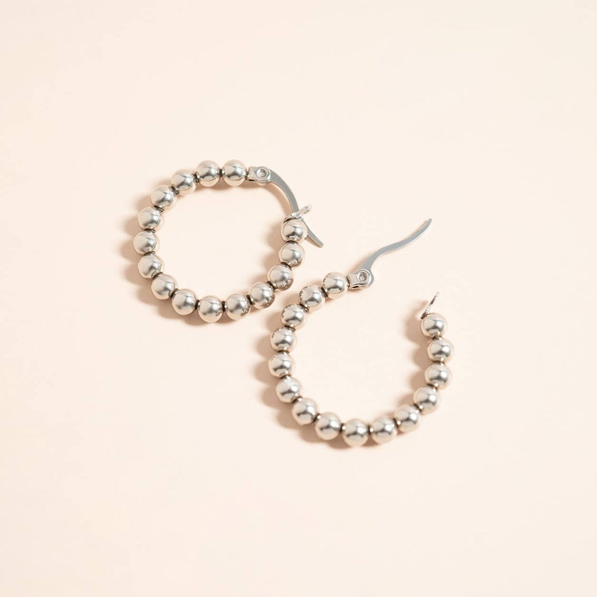 Classic Beaded Hoops