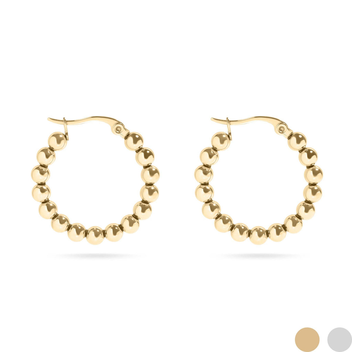 Classic Beaded Hoops
