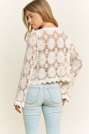Coastal Charm Crochet Blouse