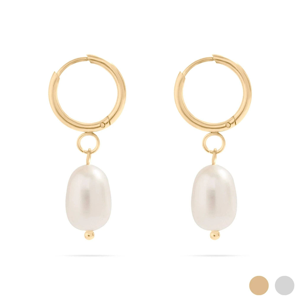 Freshwater Pearl Huggie Earrings