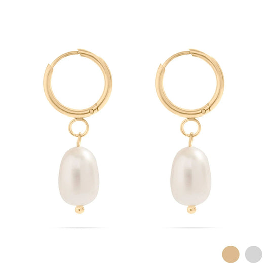 Freshwater Pearl Huggie Earrings