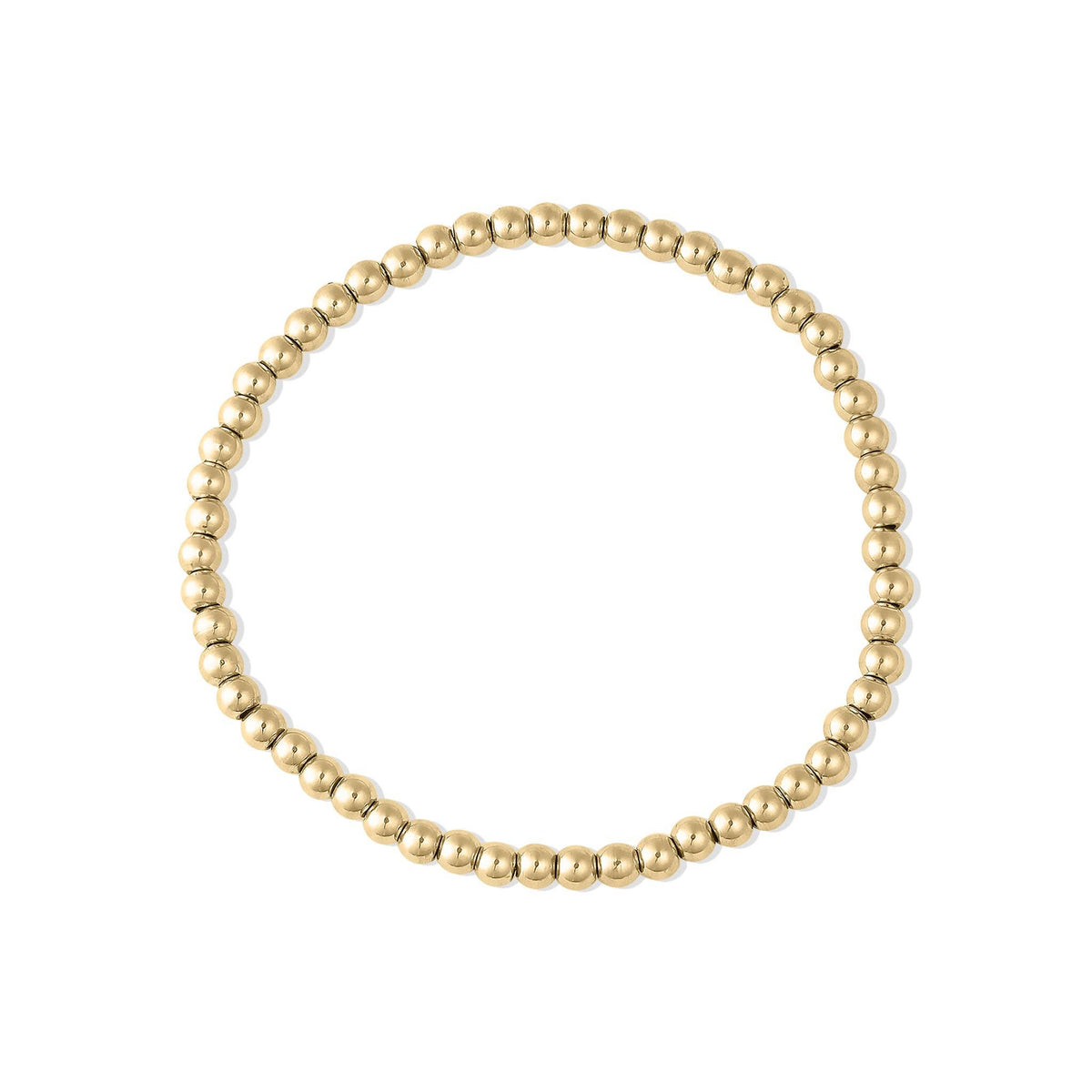 4mm & 5mm Gold Beaded Stretch Bracelet